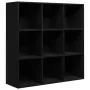 Libreria Nera 98x30x98 cm in Truciolato