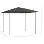 Gazebo 3x3x2,6 m Antracite 160 g/m²