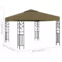 Gazebo 3x3 m Grigio Talpa 180 g/m²