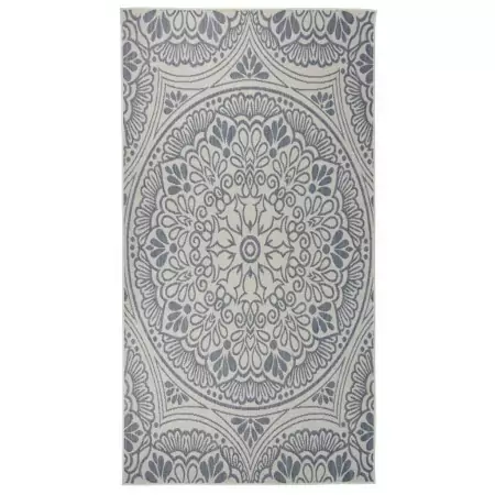 Tappeto da Esterni a Tessitura Piatta 80x150 cm Motivo Blu