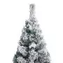 Albero di Natale Artificiale Sottile con Neve Verde 180 cm PVC