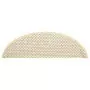 Tappeti Autoadesivi Scale Aspetto Sisal 15 pz 56x20 cm Crema