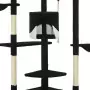 Albero per Gatti con Tiragraffi in Sisal 203 cm Nero e Bianco