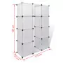 Armadio Modulare con 9 Scomparti 37x115x150 cm Bianco