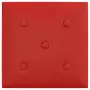 Pannelli Murali 12 pz Rosso Vino 30x30 cm Similpelle 1,08 m²