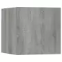 Armadietti TV Montati a Parete 4 pz Grigio Sonoma 30,5x30x30 cm