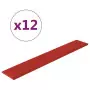 Pannelli Murali 12 pz Rosso Vino 90x15 cm in Similpelle 1,62 m²