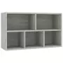 Libreria/Credenza Grigio Cemento 50x25x80 cm in Truciolato