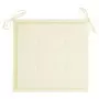 Cuscini per Sedie da Giardino 6 pz Crema 50x50x3 cm Tessuto