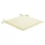 Cuscini per Sedie da Giardino 6 pz Crema 50x50x3 cm Tessuto