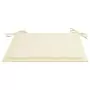 Cuscini per Sedie da Giardino 6 pz Crema 50x50x3 cm Tessuto