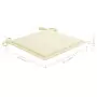 Cuscini per Sedie da Giardino 6 pz Crema 50x50x3 cm Tessuto