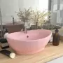 Lavandino con Troppopieno Ovale Rosa Opaco 58,5x39 cm Ceramica