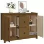 Credenza Miele 100x35x74 cm in Legno Massello di Pino