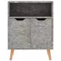 Credenza Grigio Cemento 60x30x72 cm in Truciolato