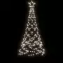 Albero di Natale con Puntale Bianco Freddo 200 LED 180 cm