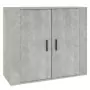 Credenza Grigio Cemento 80x33x70 cm in Legno Multistrato