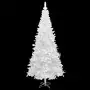 Set Albero Natale Artificiale con LED e Palline L 240 cm Bianco