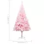 Albero di Natale Artificiale con Supporto Rosa 210 cm PVC