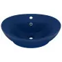 Lavabo con Troppopieno Ovale Blu Scuro Opaco 58,5x39cm Ceramica