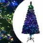 Albero di Natale Artificiale Supporto Verde 120 cm Fibra Ottica