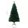 Albero di Natale Artificiale Supporto Verde 120 cm Fibra Ottica