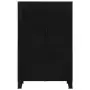 Armadio Ufficio Reticolato Industriale Nero 75x40x120cm Acciaio