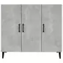 Credenza Grigio Cemento 90x34x80 cm in Legno Multistrato