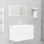 Mobile da Bagno con Lavabo Integrato Bianco in Truciolato