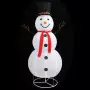 Figura Natalizia Pupazzo di Neve a LED Tessuto Pregiato 180 cm