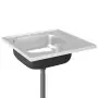 Lavello Cucina e Scolapiatti 600x600x155mm Acciaio Inox Argento