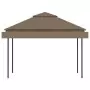 Gazebo Tetto Doppio Estendibile 3x3x2,75m Grigio Talpa 180g/m²