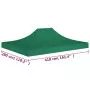 Tetto per Tendone per Feste 4x3 m Verde 270 g/m²