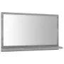 Specchio da Bagno Grigio Sonoma 60x10,5x37 cm Legno Multistrato