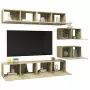 Set Mobili TV 6 pz Rovere Sonoma in Truciolato