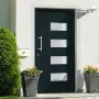 Porta d'Ingresso in Alluminio e PVC Antracite 100x210 cm