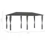 Gazebo con Montanti Rivestiti 3x6x2,6 m Antracite 160 g/m²