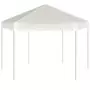 Gazebo Pieghevole Esagonale Pop-Up con 6 Pareti Crema 3,6x3,1 m