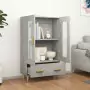 Credenza Grigio Cemento 70x31x115 cm in Legno Multistrato