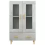 Credenza Grigio Cemento 70x31x115 cm in Legno Multistrato