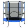 Set Trampolino con Rete di Sicurezza Rotondo 140x160 cm Blue