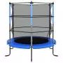 Set Trampolino con Rete di Sicurezza Rotondo 140x160 cm Blue