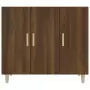 Credenza Rovere Marrone 90x34x80 cm in Legno Multistrato