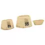 Set Ceste per Gatti con Cuscini 3 pz 47x34x60 cm Salice Naturale