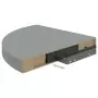 323923  Floating Corner Shelves 2 pcs Grey 35x35x3,8 cm MDF