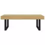 Tavolino Salotto Marrone Chiaro e Nero 120x60x40 cm MDF e Ferro