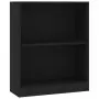 Libreria Nera 60x24x74,5 cm in Legno Multistrato