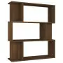 Libreria/Divisorio Rovere Marrone 80x24x96 cm Legno Multistrato