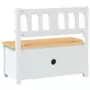 Cassapanca per Bambini Bianca e Beige 60x30x55 cm in MDF