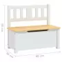 Cassapanca per Bambini Bianca e Beige 60x30x55 cm in MDF